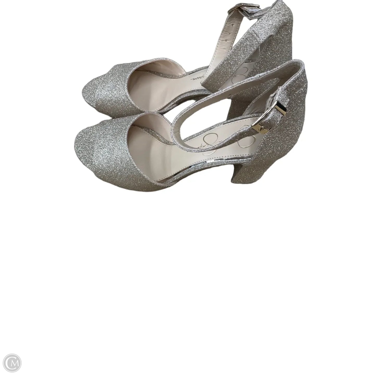 Shoes Heels Block By Clothes Mentor In Gold, Size: 8
