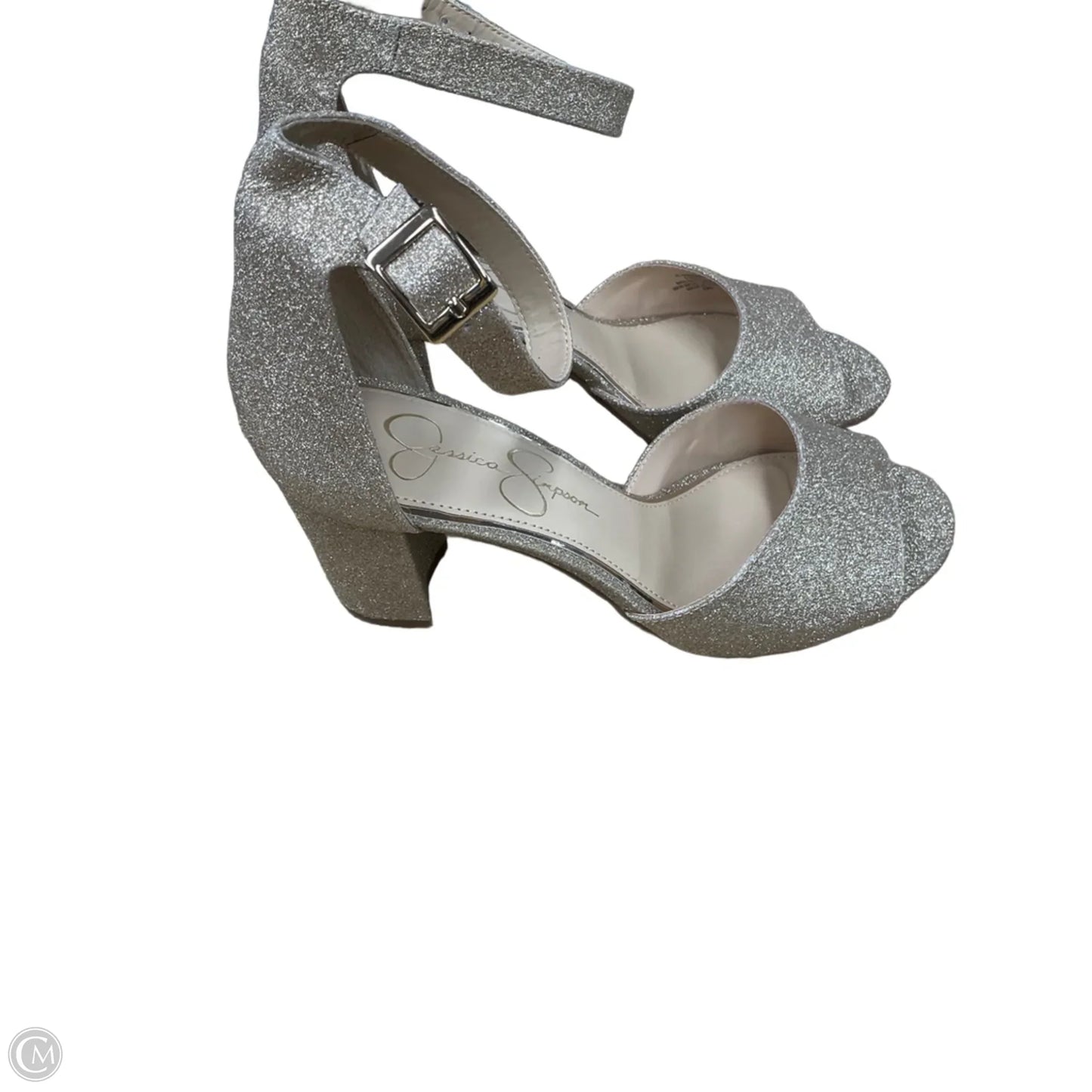 Shoes Heels Block By Clothes Mentor In Gold, Size: 8