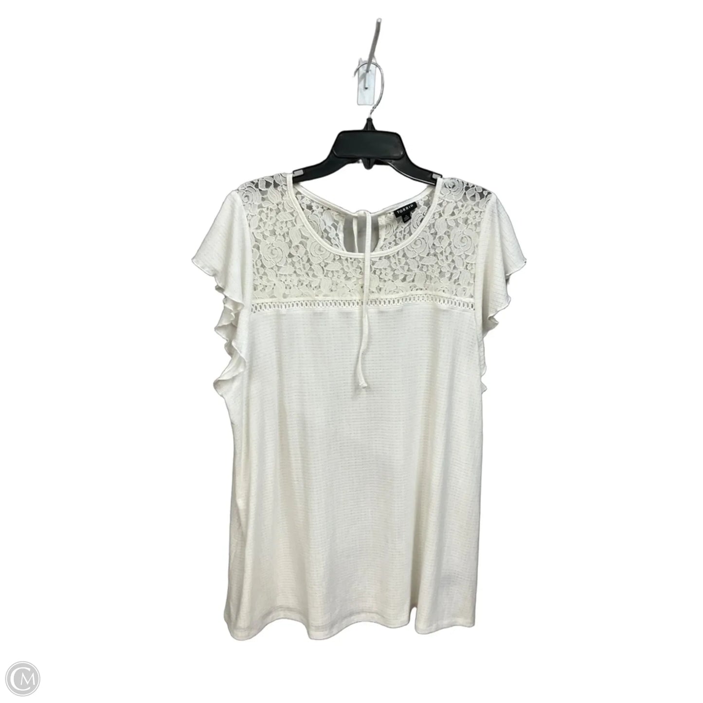 Top Short Sleeve By Torrid In White, Size: 3x