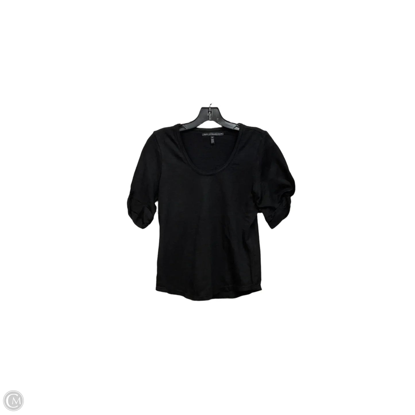 Top Short Sleeve By White House Black Market In Black, Size: Xs