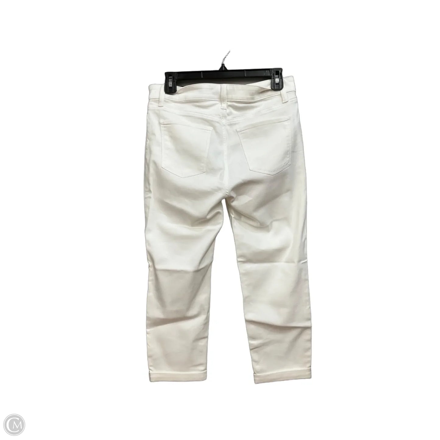 Jeans Cropped By Talbots In White Denim, Size: 4