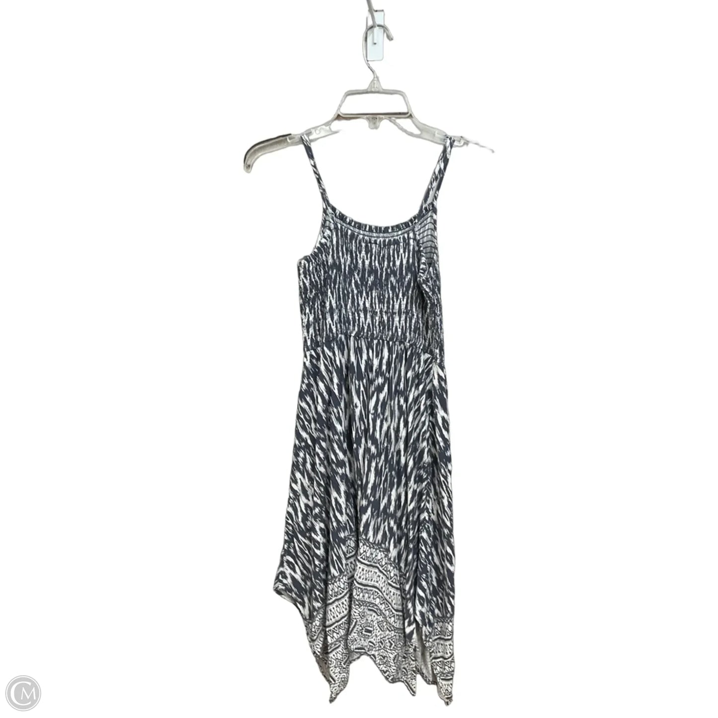 Dress Casual Short By Japna In Grey & White, Size: S