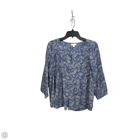 Blouse 3/4 Sleeve By J. Jill In Paisley Print, Size: S