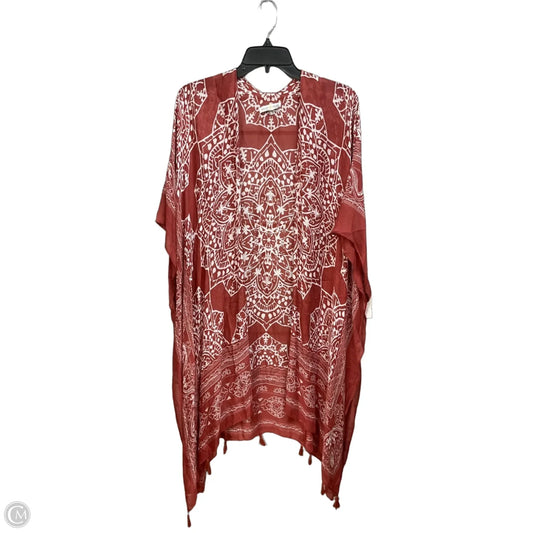 Kimono By Woven Heart In Red & White, Size: Osfm