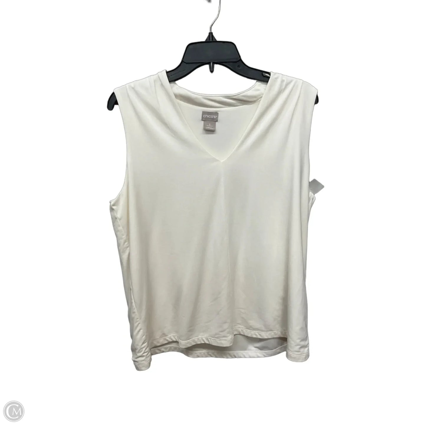 Top Sleeveless By Chicos In Cream, Size: L