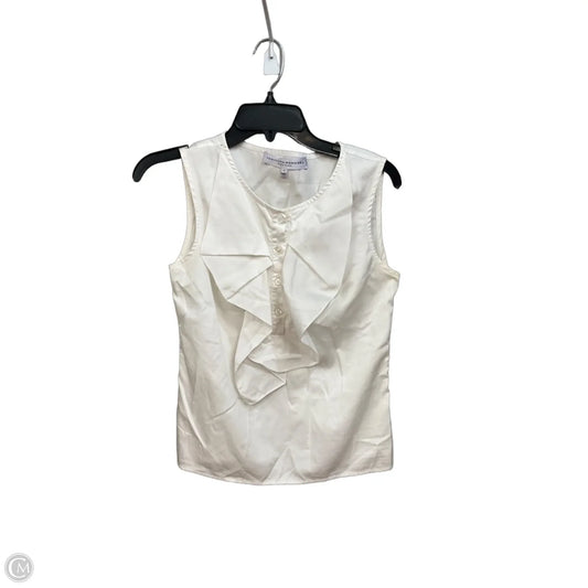 Top Sleeveless Designer By Carolina Herrera In White, Size: S