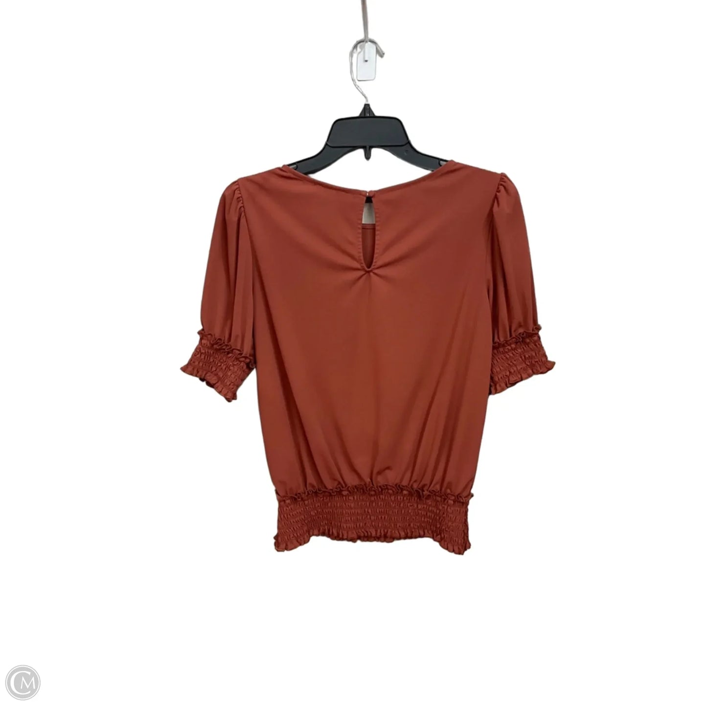 Top Short Sleeve By Express In Copper, Size: M