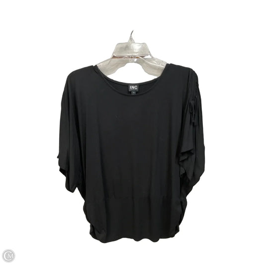 Top Short Sleeve By Inc In Black, Size: Xl
