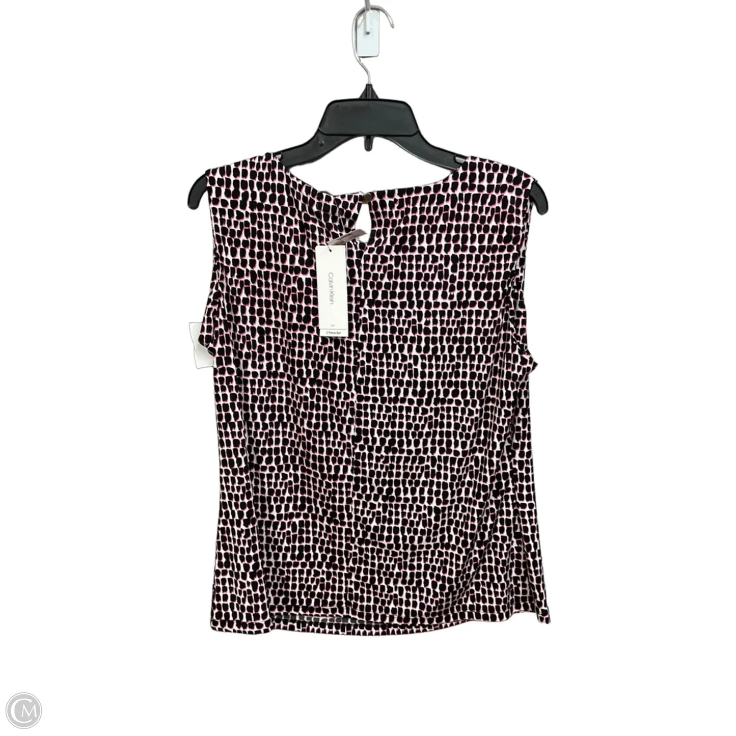 Top Sleeveless By Calvin Klein In Animal Print, Size: Xl