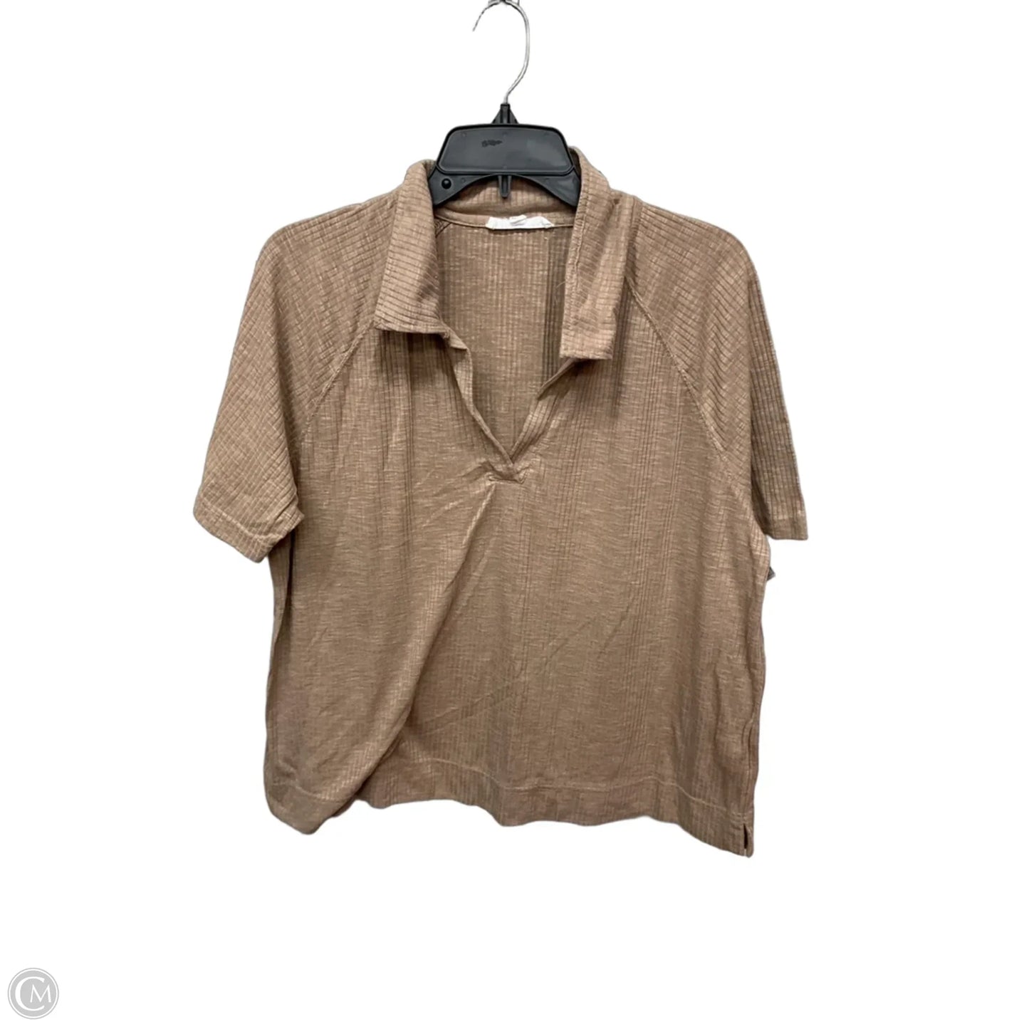 Top Short Sleeve By Jane And Delancey In Tan, Size: L