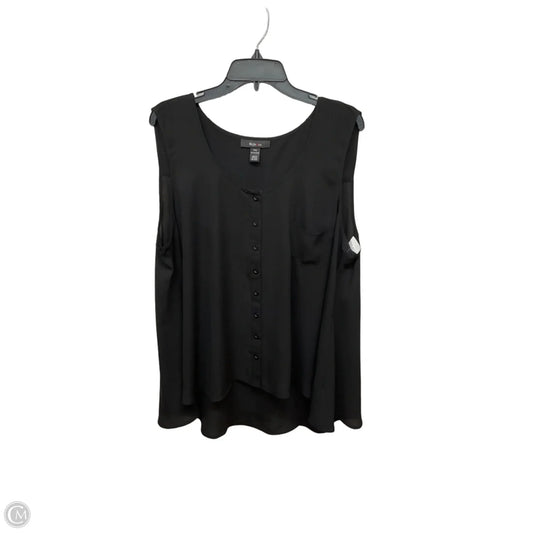 Top Sleeveless By Style And Company In Black, Size: Xxl