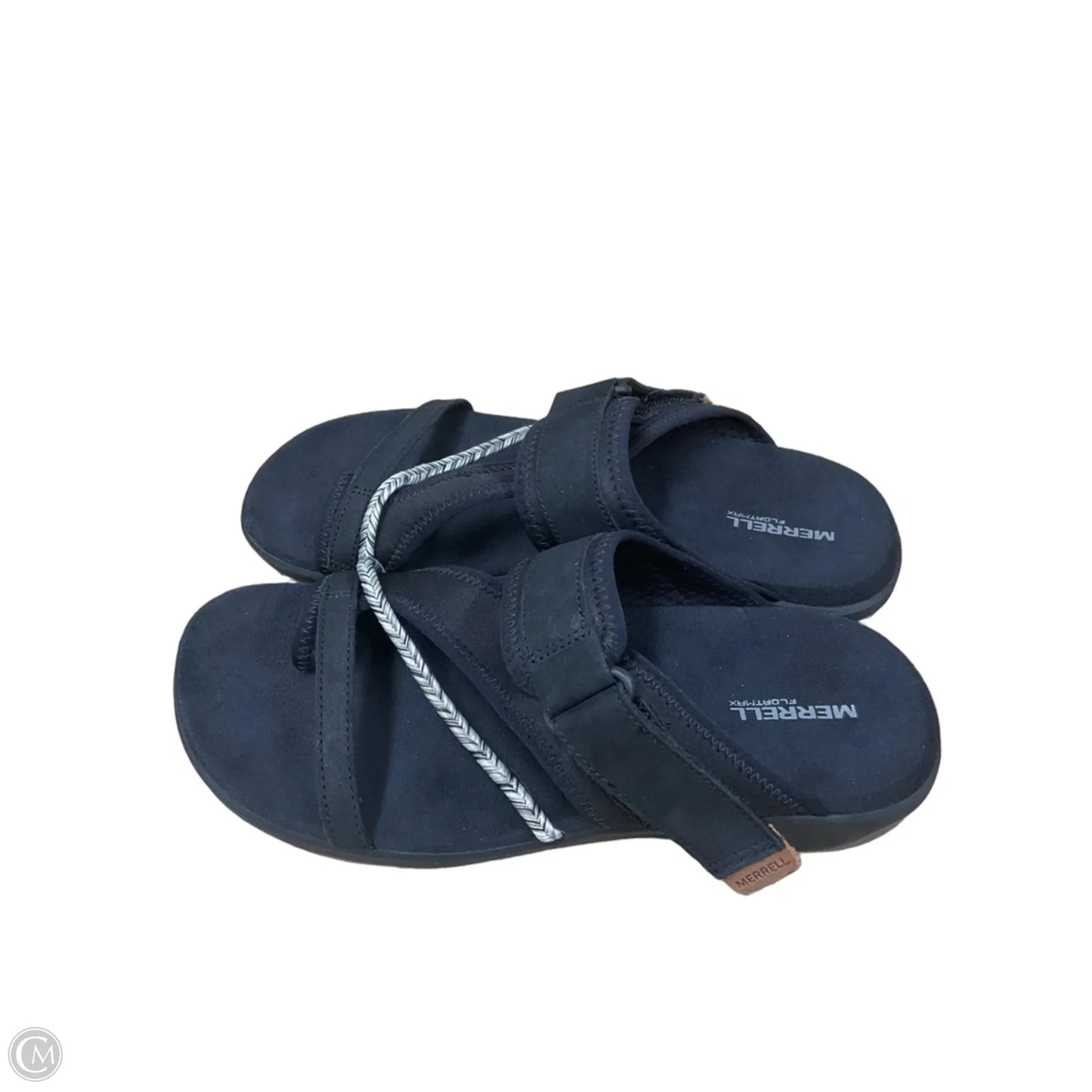 Sandals Flats By Merrell In Black & Cream, Size: 8