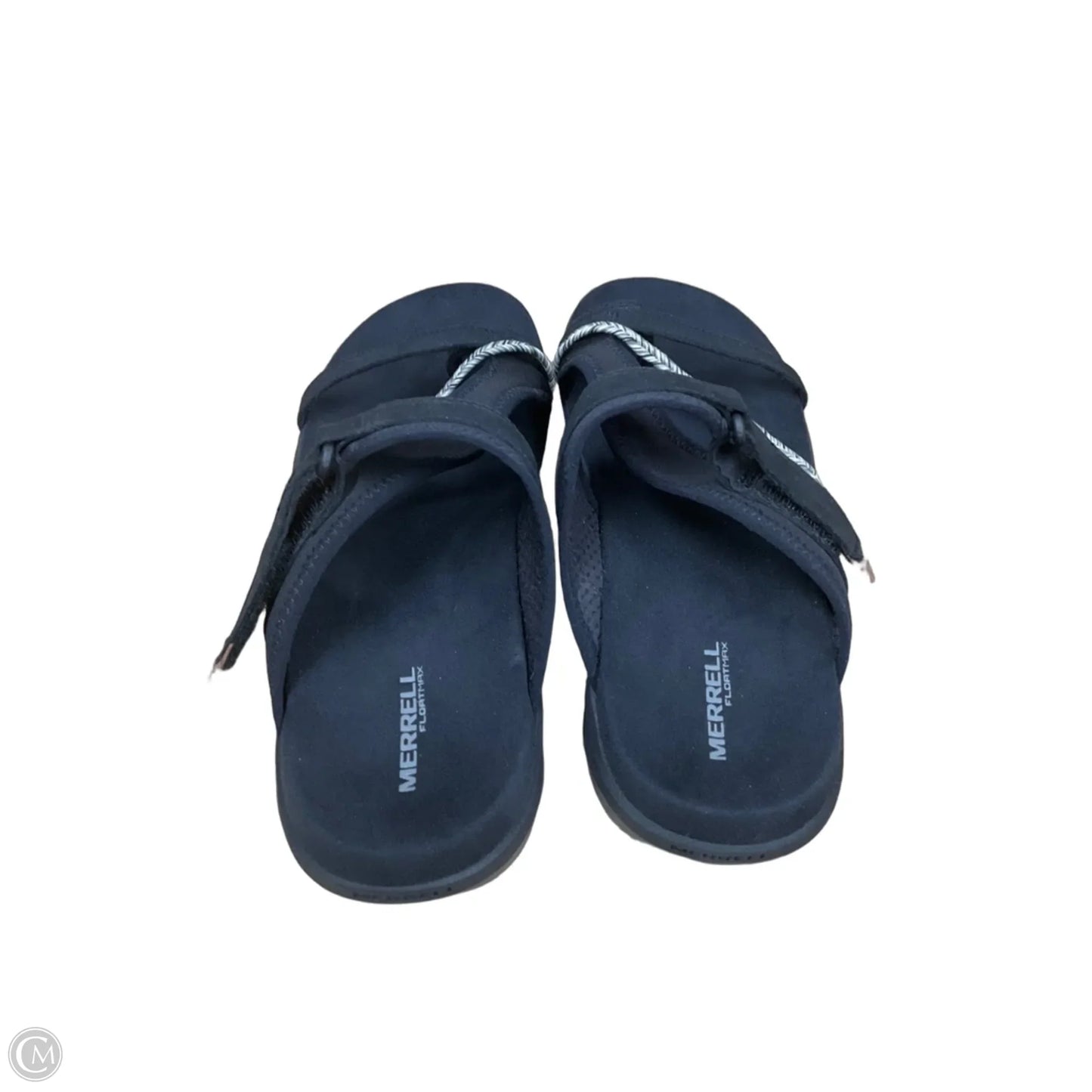 Sandals Flats By Merrell In Black & Cream, Size: 8