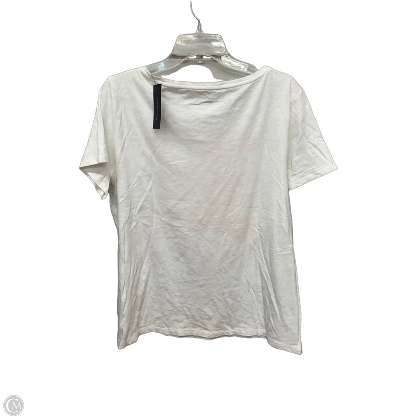 Top Short Sleeve By Tommy Hilfiger In Pink & White, Size: Xl
