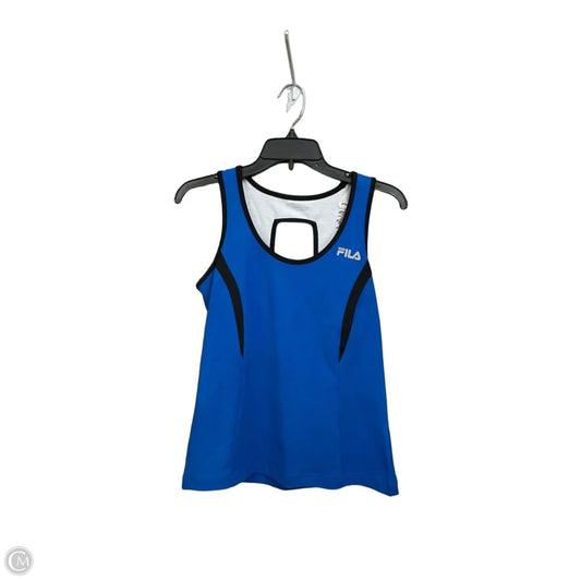 Athletic Tank Top By Fila In Blue, Size: M