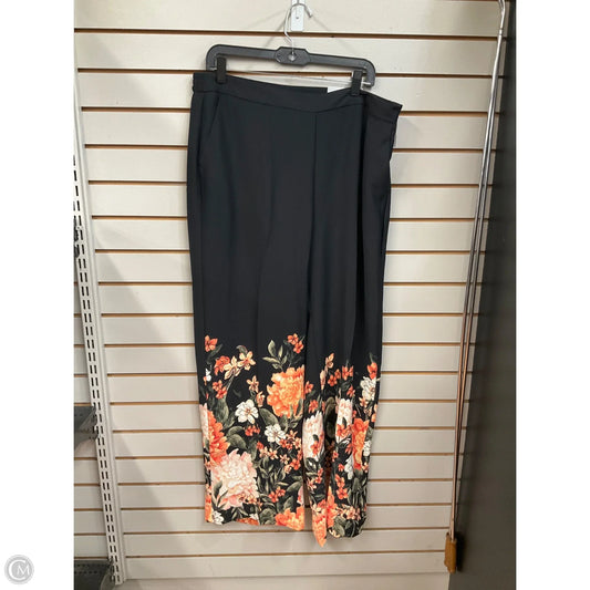 Pants Wide Leg By Chicos In Floral Print, Size: 14