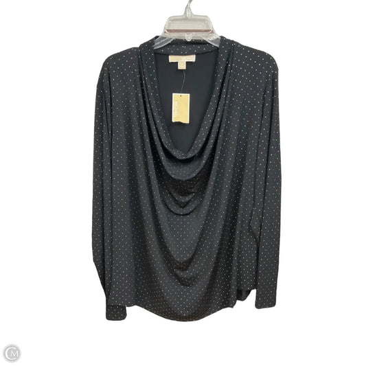 Top Long Sleeve By Michael By Michael Kors In Polkadot Pattern, Size: 3x