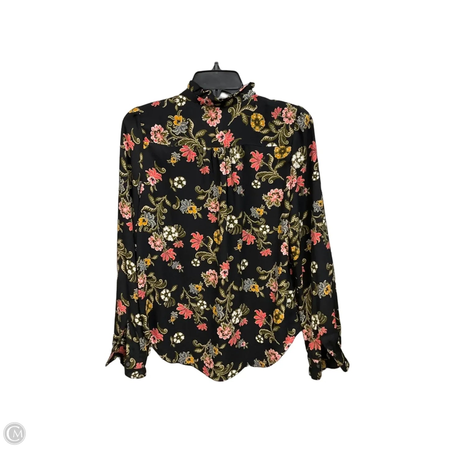 Blouse Long Sleeve By Loft In Floral Print, Size: Xs