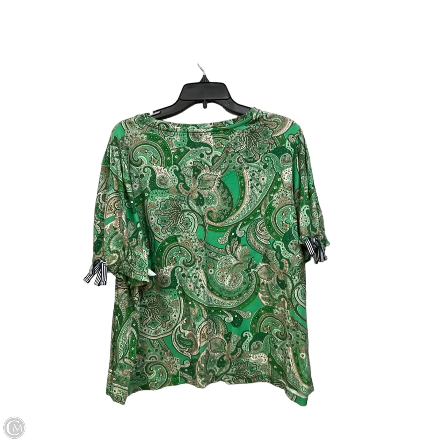 Top Short Sleeve By Tommy Hilfiger In Paisley Print, Size: 2x