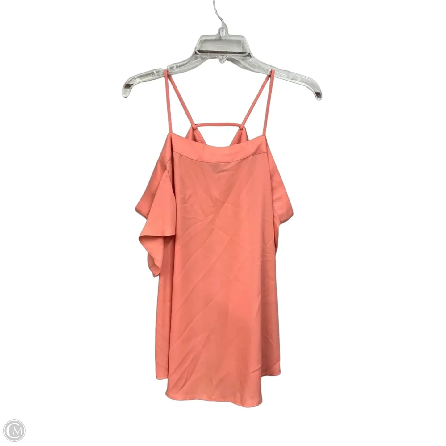Top Short Sleeve By Express In Peach, Size: L
