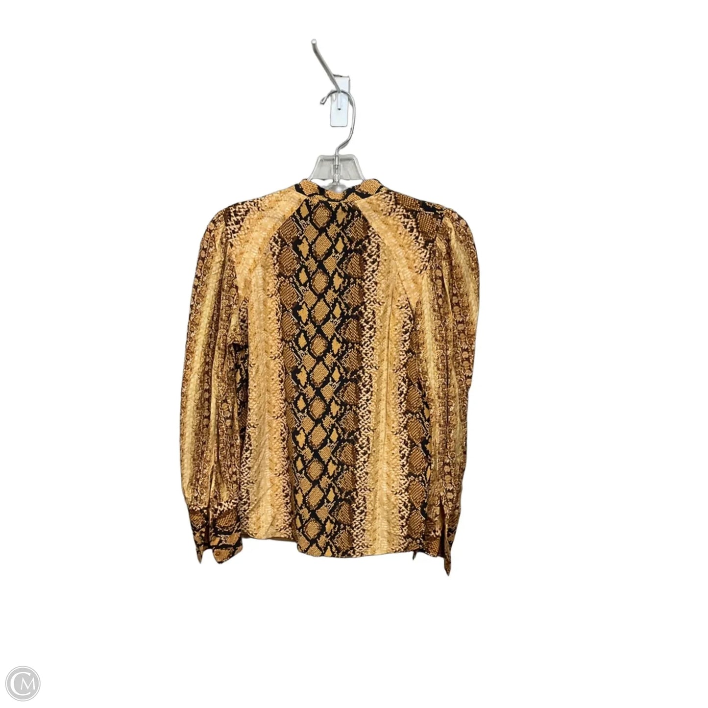 Blouse Long Sleeve By Joie In Snakeskin Print, Size: Xs