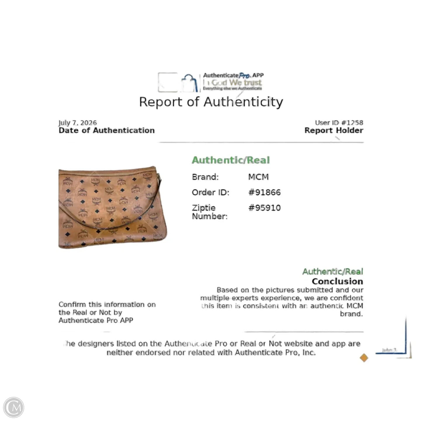 Clutch Luxury Designer By Mcm, Size: Medium