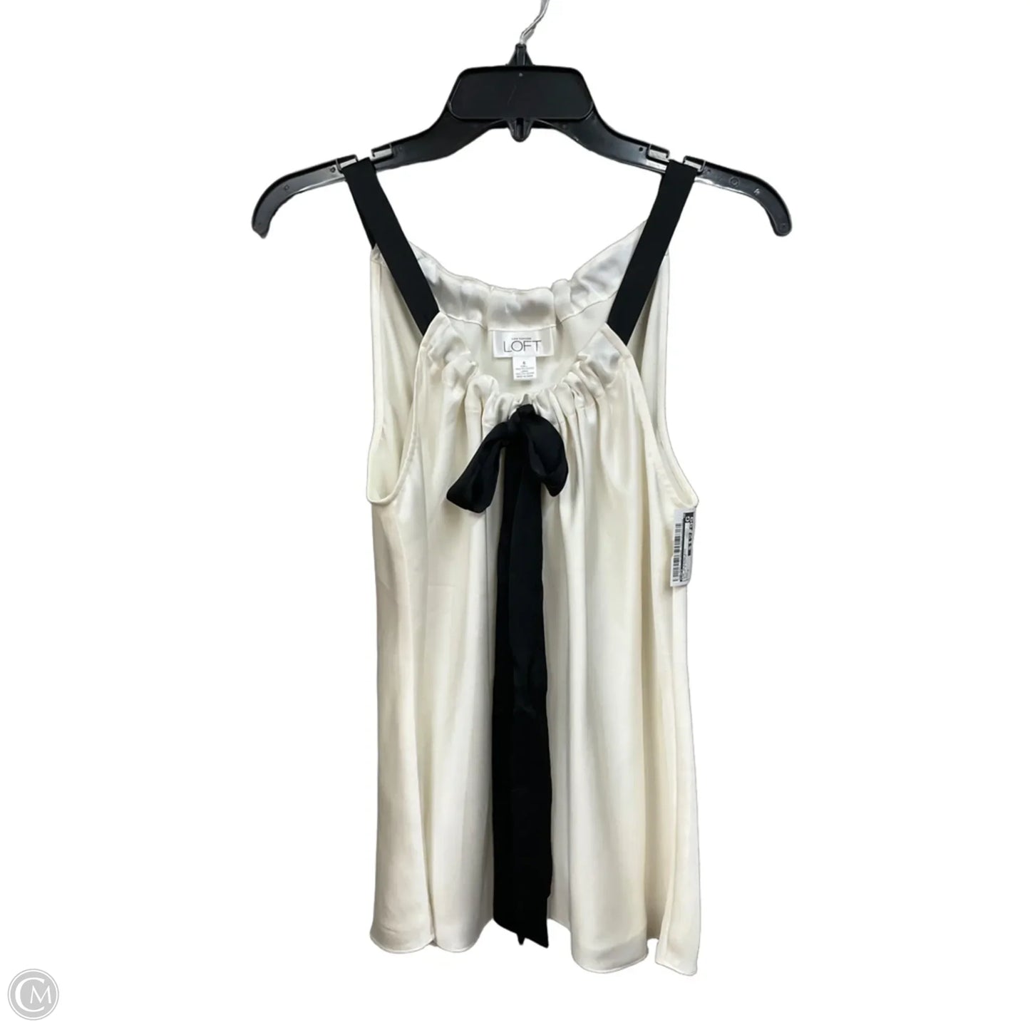 Top Sleeveless By Loft In Black & White, Size: S