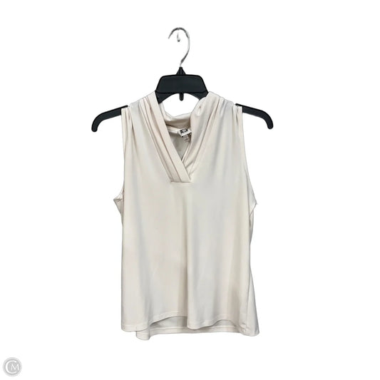 Top Sleeveless By Anne Klein In Beige, Size: M