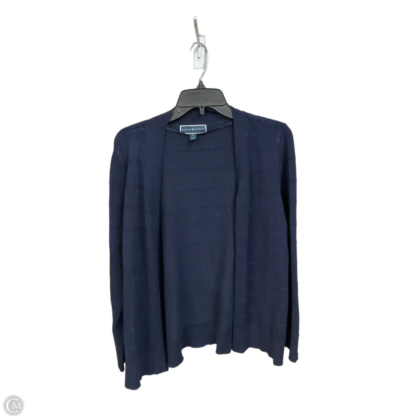 Cardigan By Karen Scott In Navy, Size: L