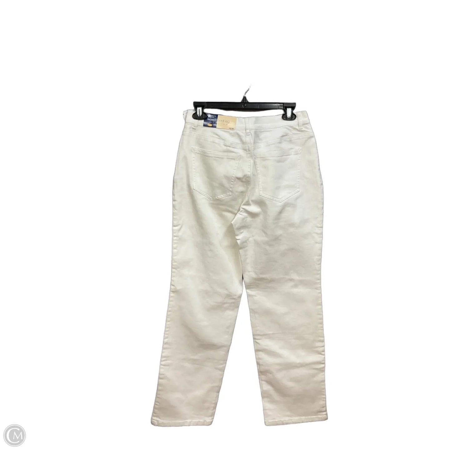 Jeans Boot Cut By Talbots In White Denim, Size: 8