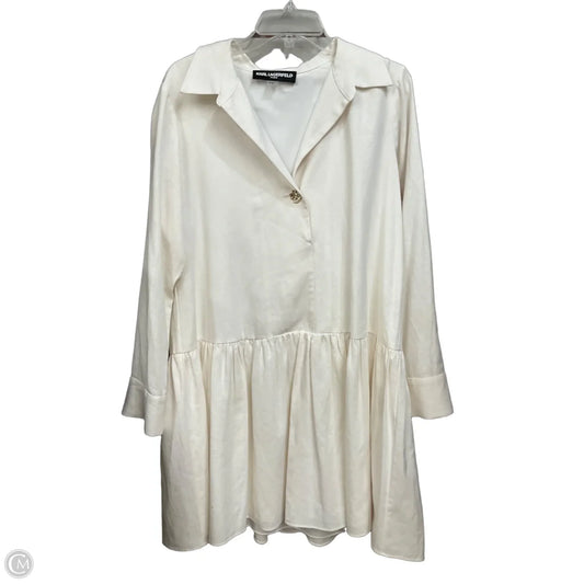 Dress Designer By Karl Lagerfeld In Cream, Size: M