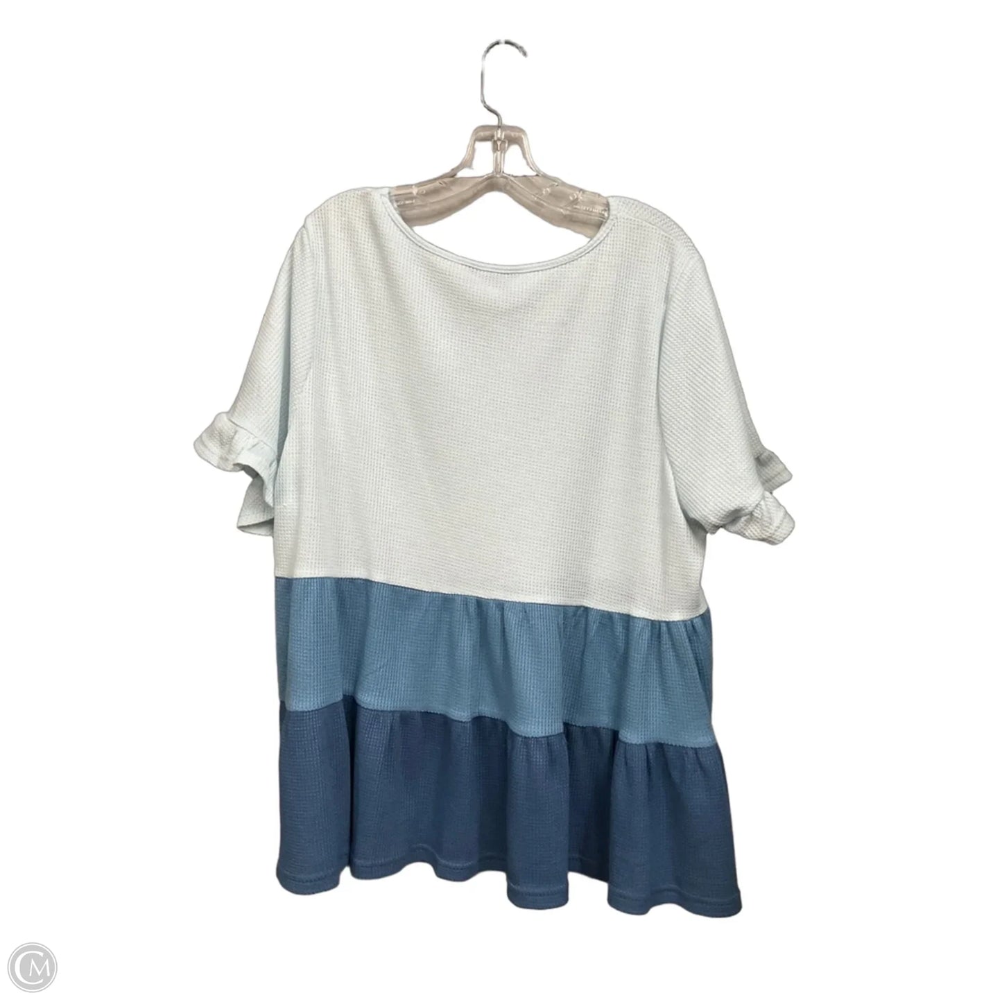 Top Short Sleeve By Bloomchic In Blue, Size: Xxl