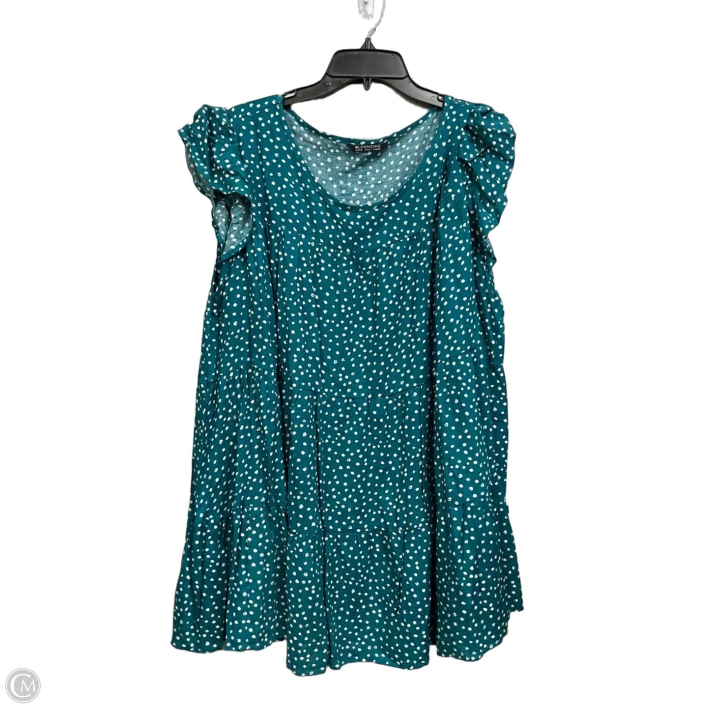 Top Short Sleeve By Bloomchic In Polkadot Pattern, Size: Xxl
