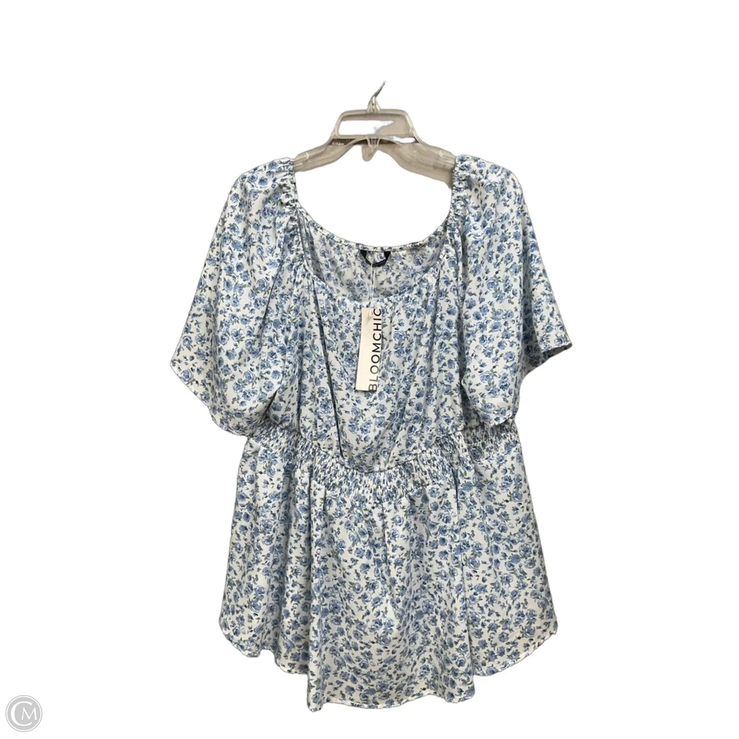 Top Short Sleeve By Bloomchic In Floral Print, Size: Xxl
