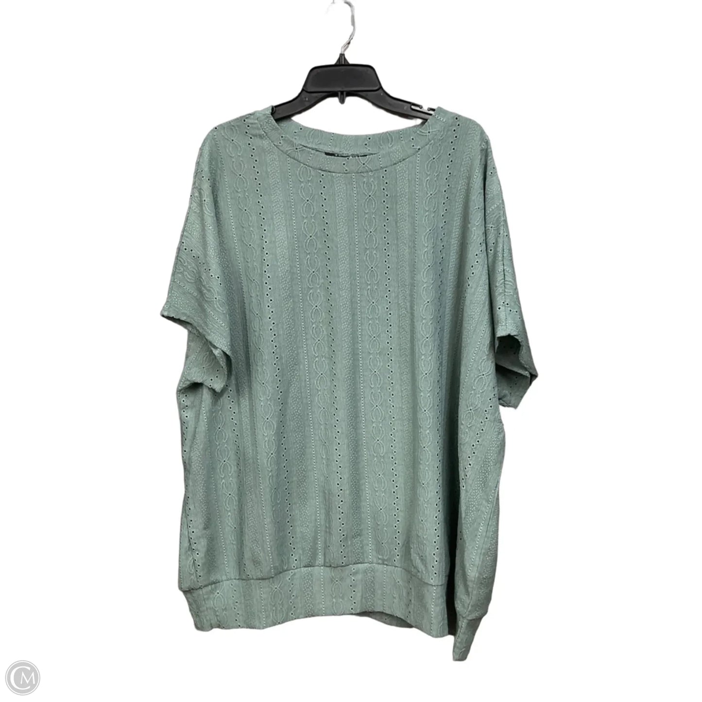 Top Short Sleeve By Bloomchic In Green, Size: Xxl