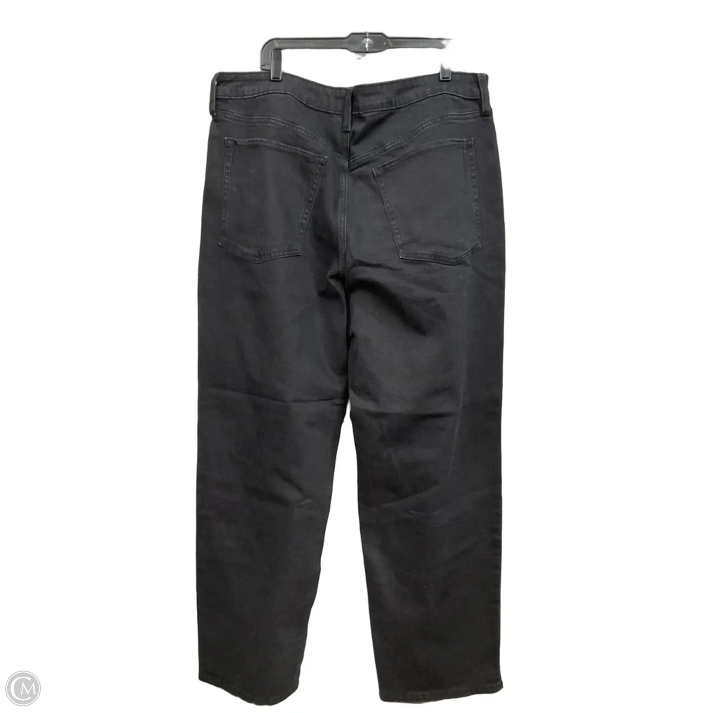 Jeans Straight By Old Navy In Black Denim, Size: 18