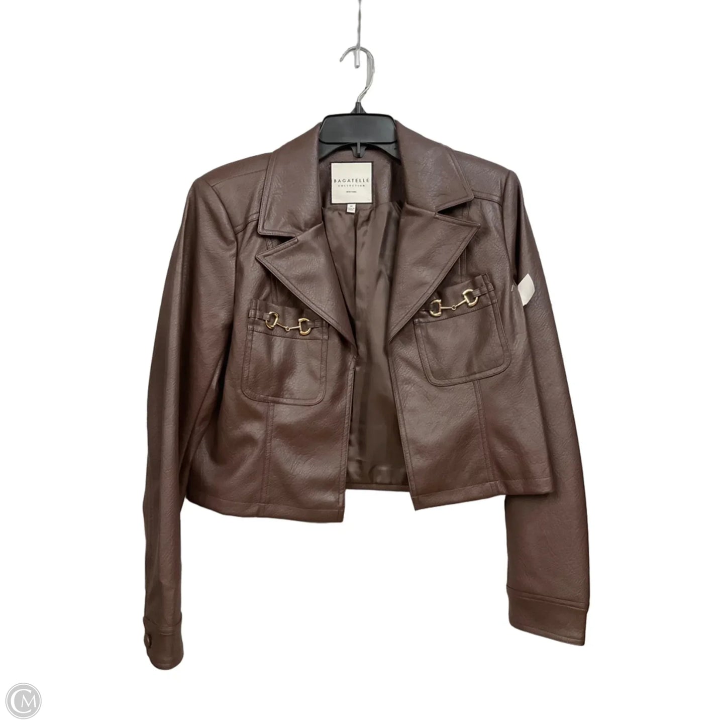 Jacket Leather By Bagatelle In Brown, Size: M