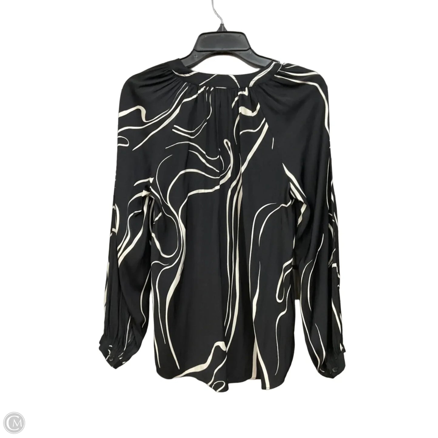 Top Long Sleeve By Nine West In Black & White, Size: S