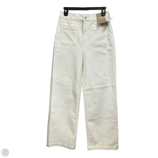 Jeans Wide Leg By Madewell In White Denim, Size: 4
