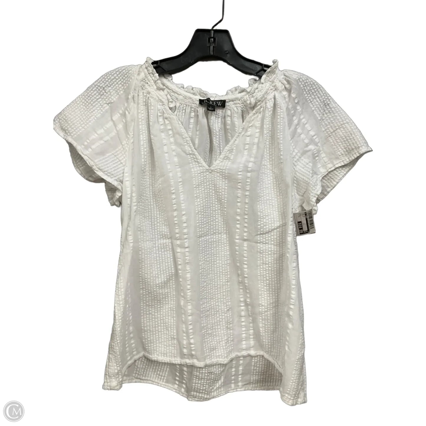Top Short Sleeve By J. Crew In White, Size: S