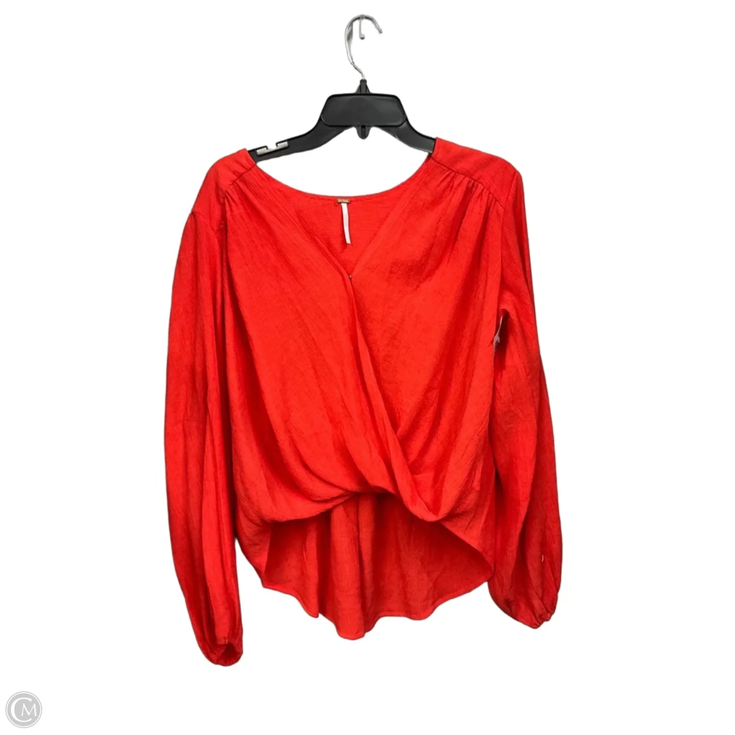 Blouse Long Sleeve By Free People In Orange, Size: S