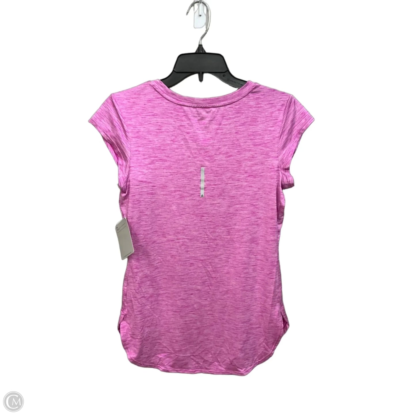 Athletic Top Short Sleeve By Reebok In Pink, Size: S