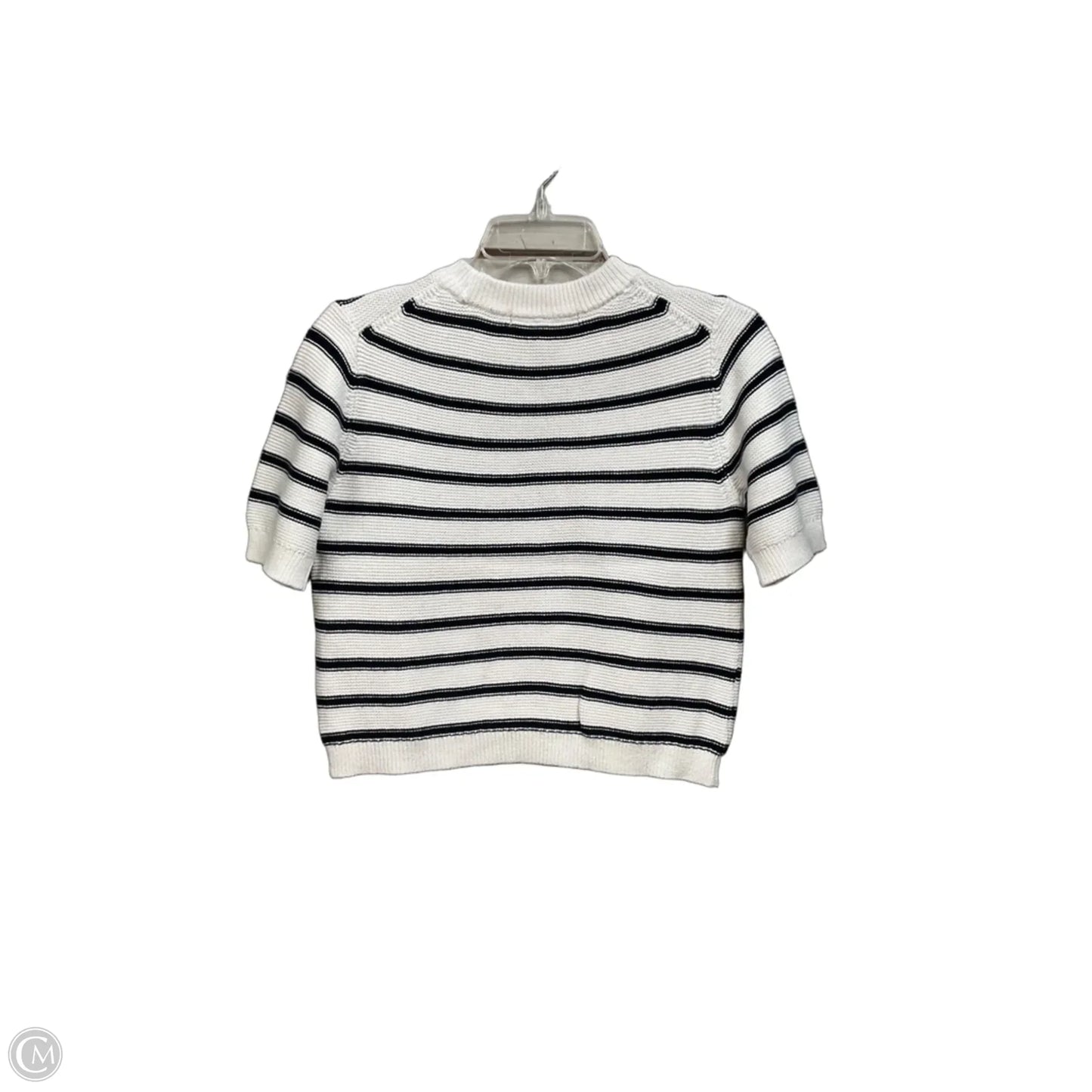Top Short Sleeve By French Connection In Striped Pattern, Size: S