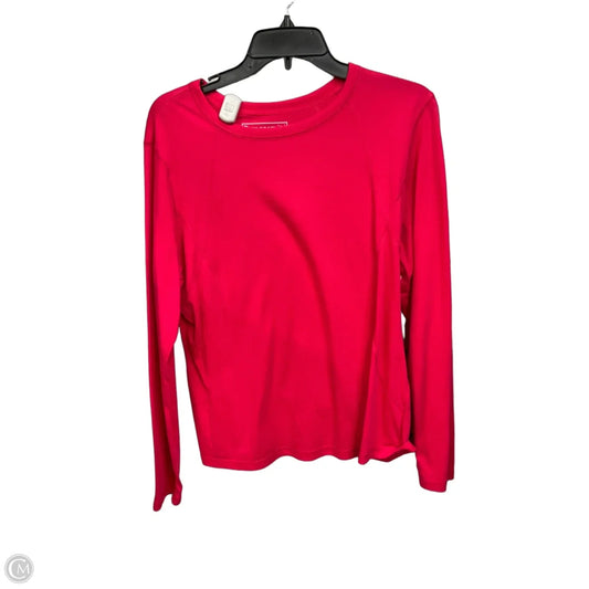 Athletic Top Long Sleeve Crewneck By Tek Gear In Pink, Size: Xl