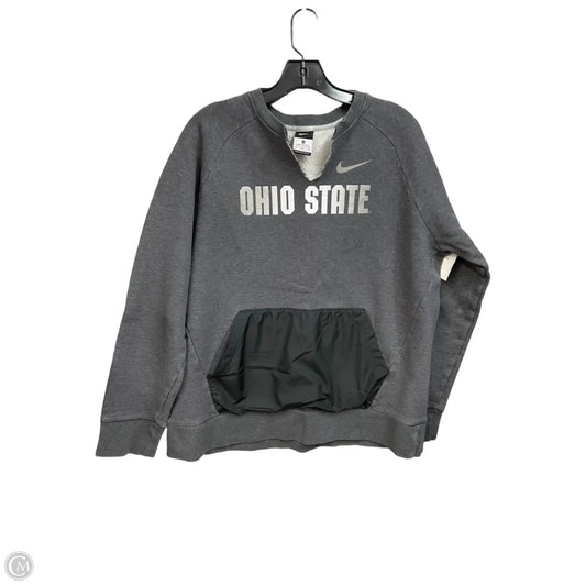 Athletic Sweatshirt Crewneck By Nike Apparel In Grey, Size: Xl