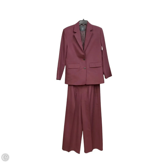 Pants Suit 2pc By Mng In Maroon, Size: S