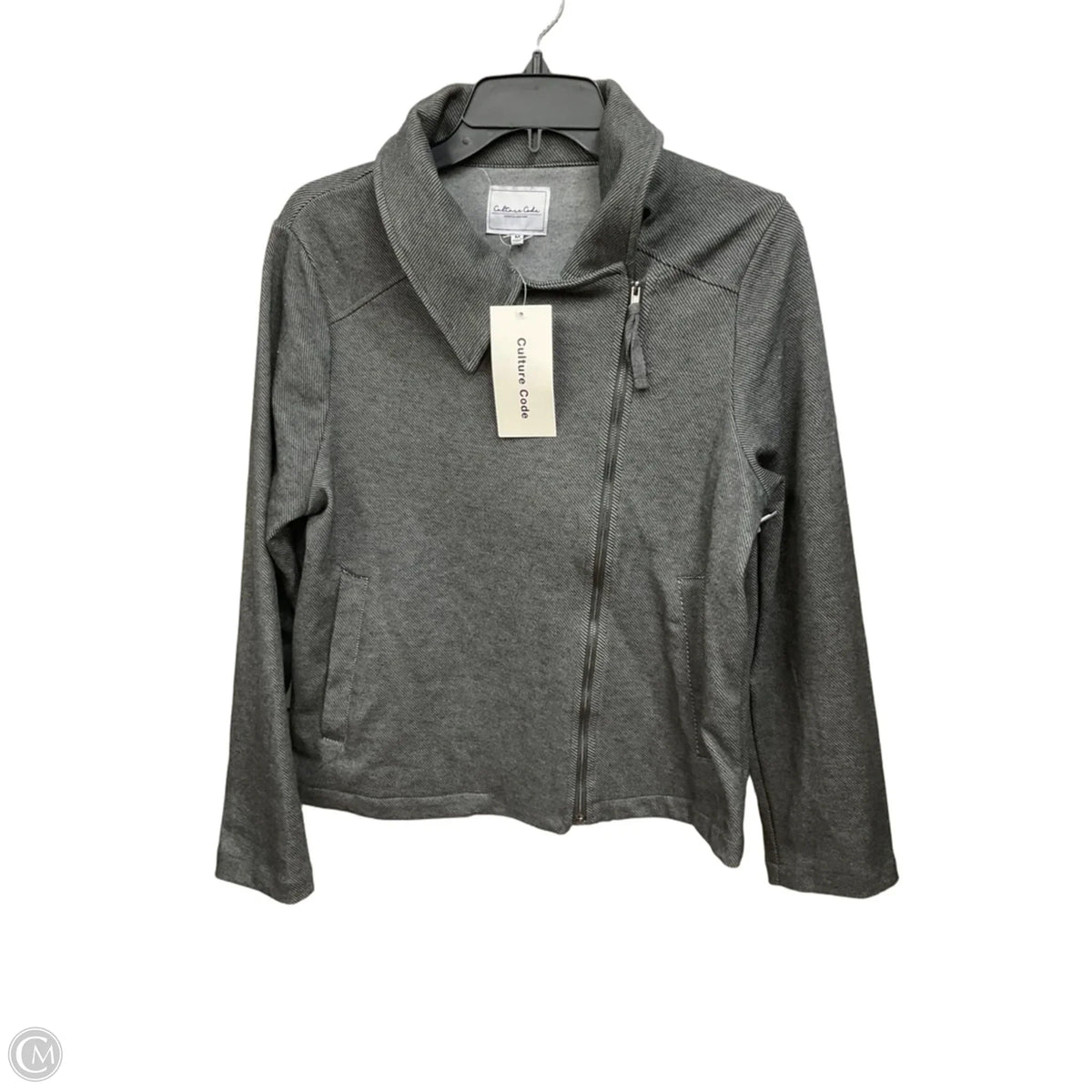 Jacket Moto By Culture Code In Grey, Size: M