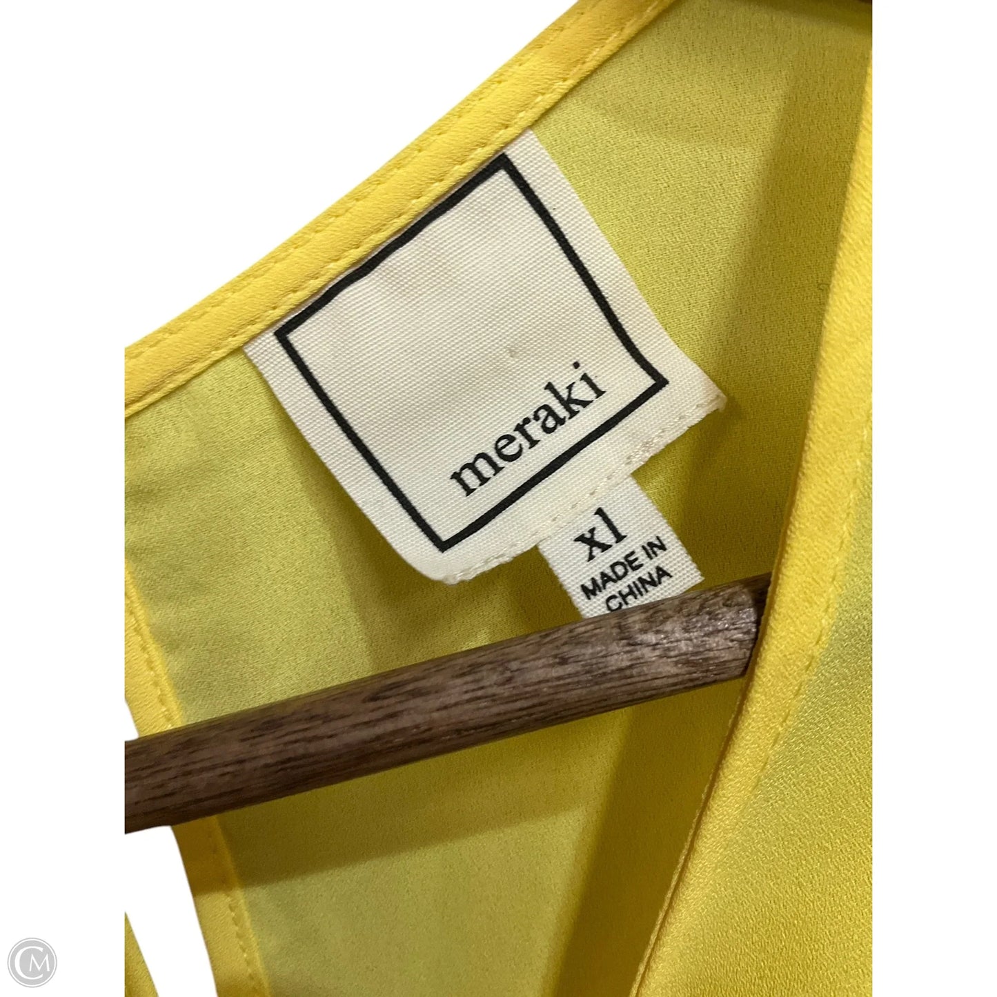 Top Short Sleeve By Meraki In Yellow, Size: Xl