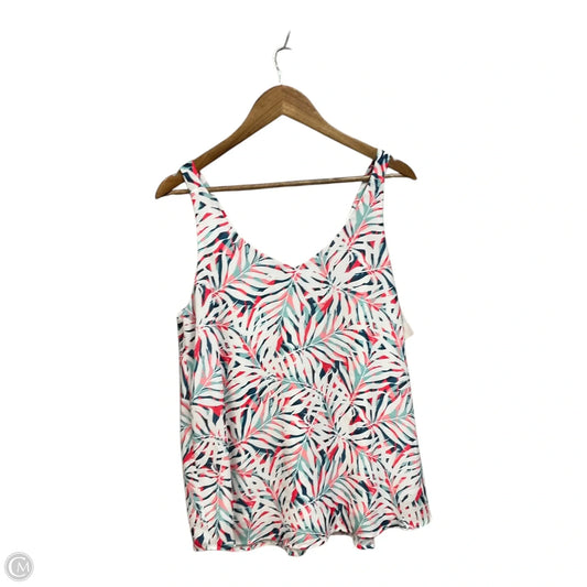 Top Sleeveless By Hawthorn In Tropical Print, Size: M