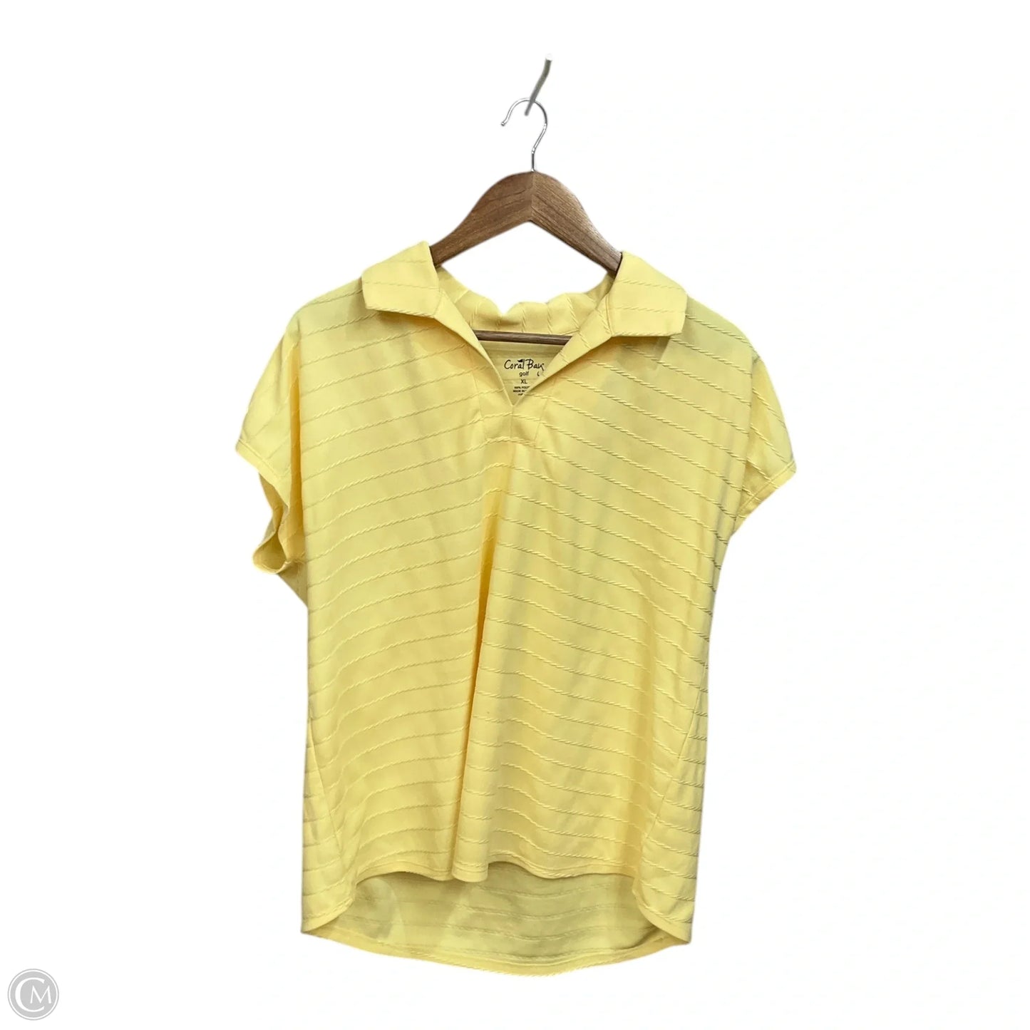 Top Short Sleeve By Coral Bay In Yellow, Size: Xl
